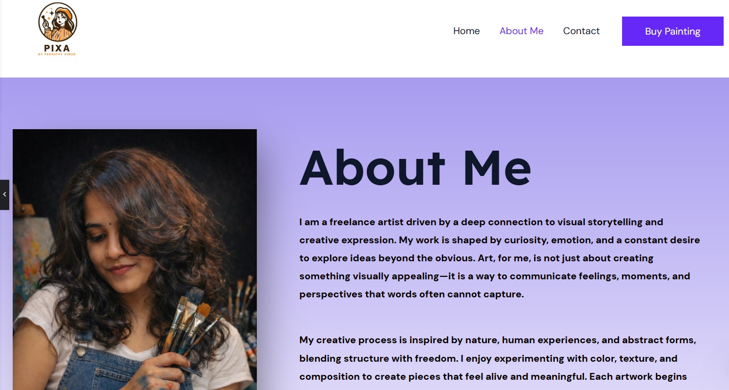 Freelance Artist Website